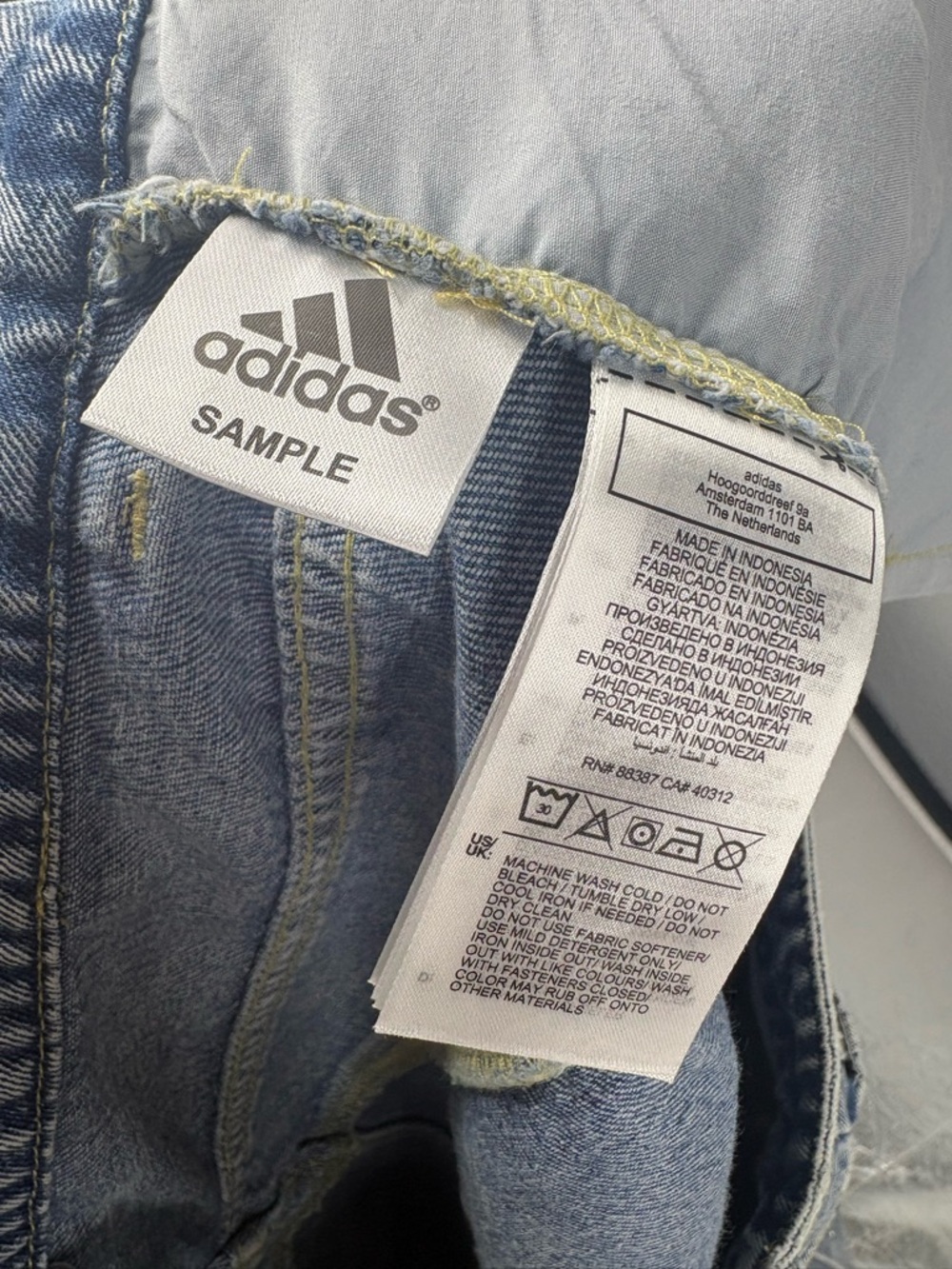 Adidas CS Denim Adibreak Pant - Light Denim - Picture 10 of 12